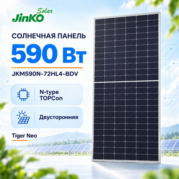 JINKO SOLAR 590W JKM590N-72HL4-BDV