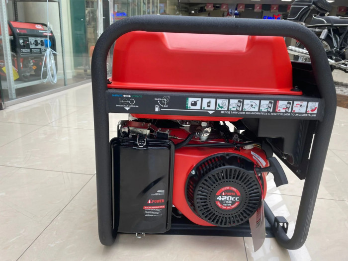 Бензиновый генератор A-iPower A6500EA с электростартером, 6 кВт, 230В (20109) в зимнем шумозащитном кожухе 1400 с автозапуском