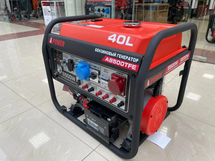 Бензиновый генератор A-iPower A8500TFE в супер тихом зимнем кожухе с блоком автозапуска 230/400В, 63А 