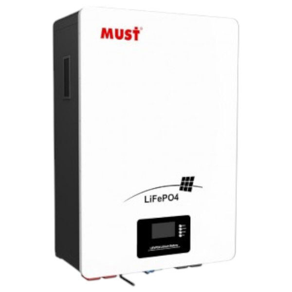 Аккумуляторная батарея MUST LP16-24100 (25,6В 100Ач) 2,56 кВтч WiFi/BLE PACEEX BMS APP Настенный монтаж 