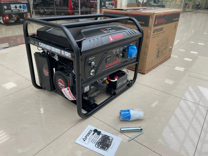 Бензиновый генератор для дома A-iPower Lite AP6500E в супер тихом зимнем кожухе с блоком автозапуска 230/400В, 63А 