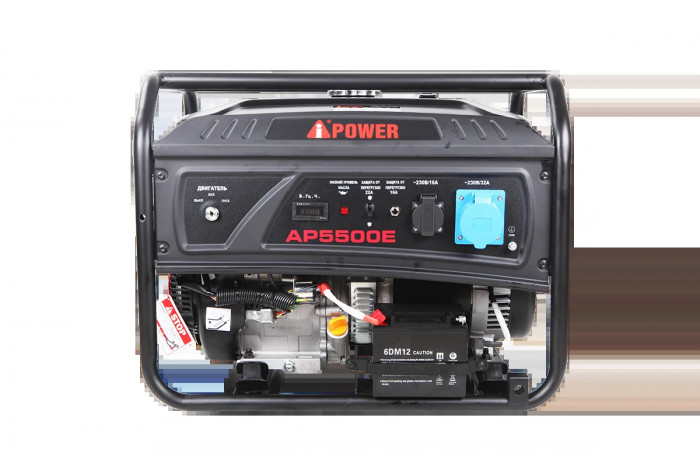 Бензиновый генератор A-iPower Lite AP5500E с электростартером, 5кВт, 230В (20205)