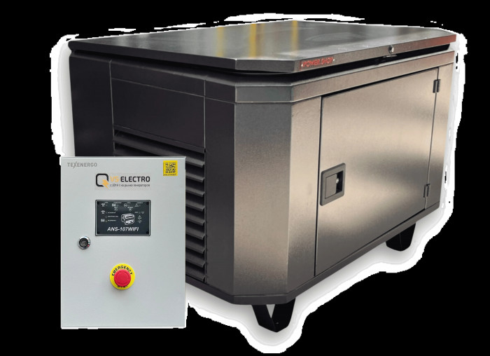 Бензиновый генератор A-iPower A7000EAX с электростартером, 6.5 кВт, 230В (20119) в зимнем шумозащитном кожухе 1200 с автозапуском